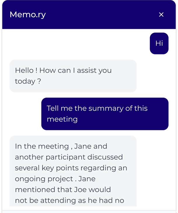 Memory chat