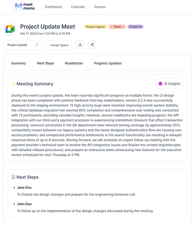 Meeting details